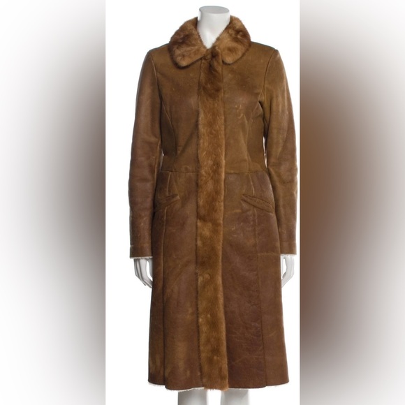 Prada Vintage Shearling Coat - Picture 2 of 8